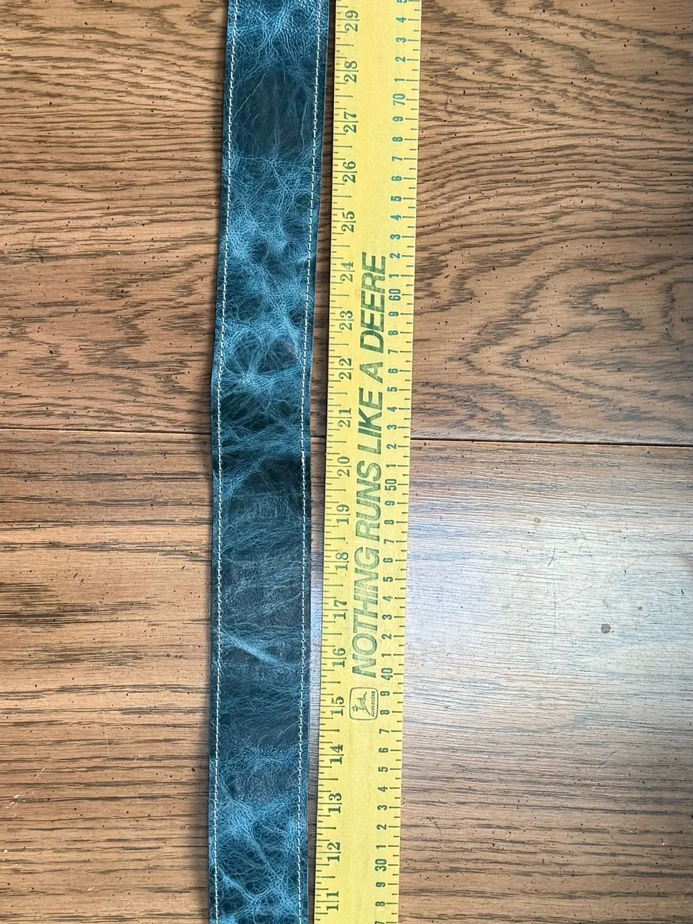 Holy Cow Couture Leather Teal and Black marble strap